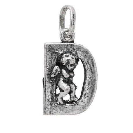 Charm Lettera D con Angelo-Ciondoli-RASPINI- [SKU] -Gioielleria Granarelli