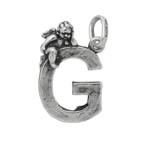 Charm Lettera G con Angelo-Ciondoli-RASPINI- [SKU] -Gioielleria Granarelli