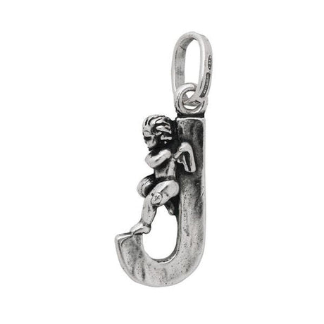 Charm Lettera J con Angelo-Ciondoli-RASPINI- [SKU] -Gioielleria Granarelli