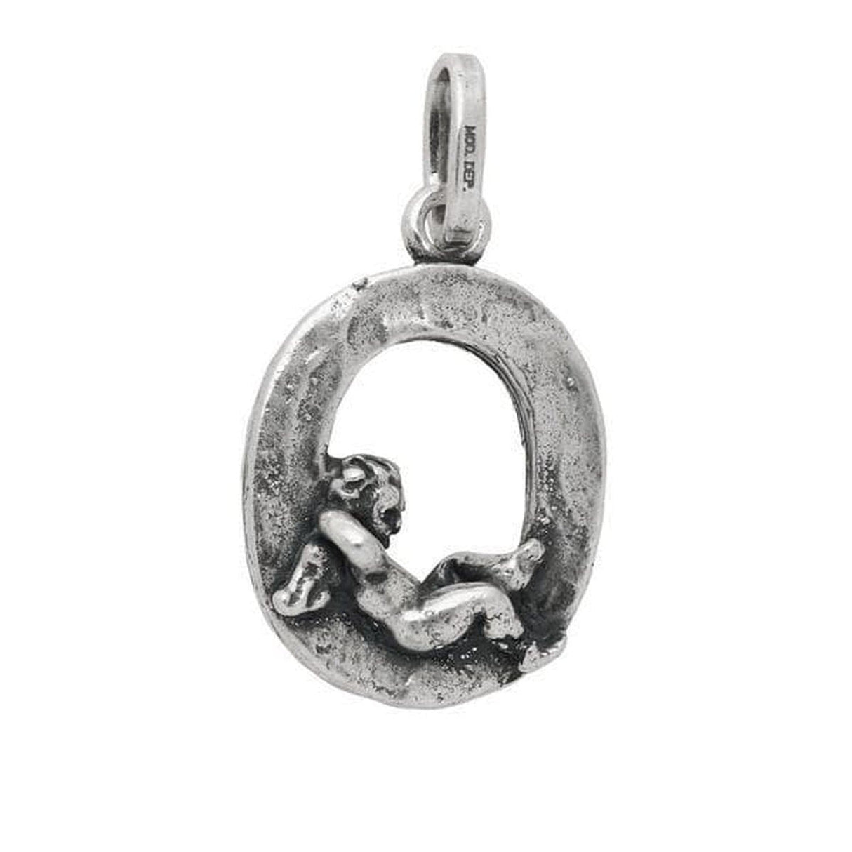 Charm Lettera O con Angelo-Ciondoli-RASPINI- [SKU] -Gioielleria Granarelli