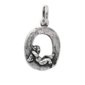 Charm Lettera O con Angelo-Ciondoli-RASPINI- [SKU] -Gioielleria Granarelli