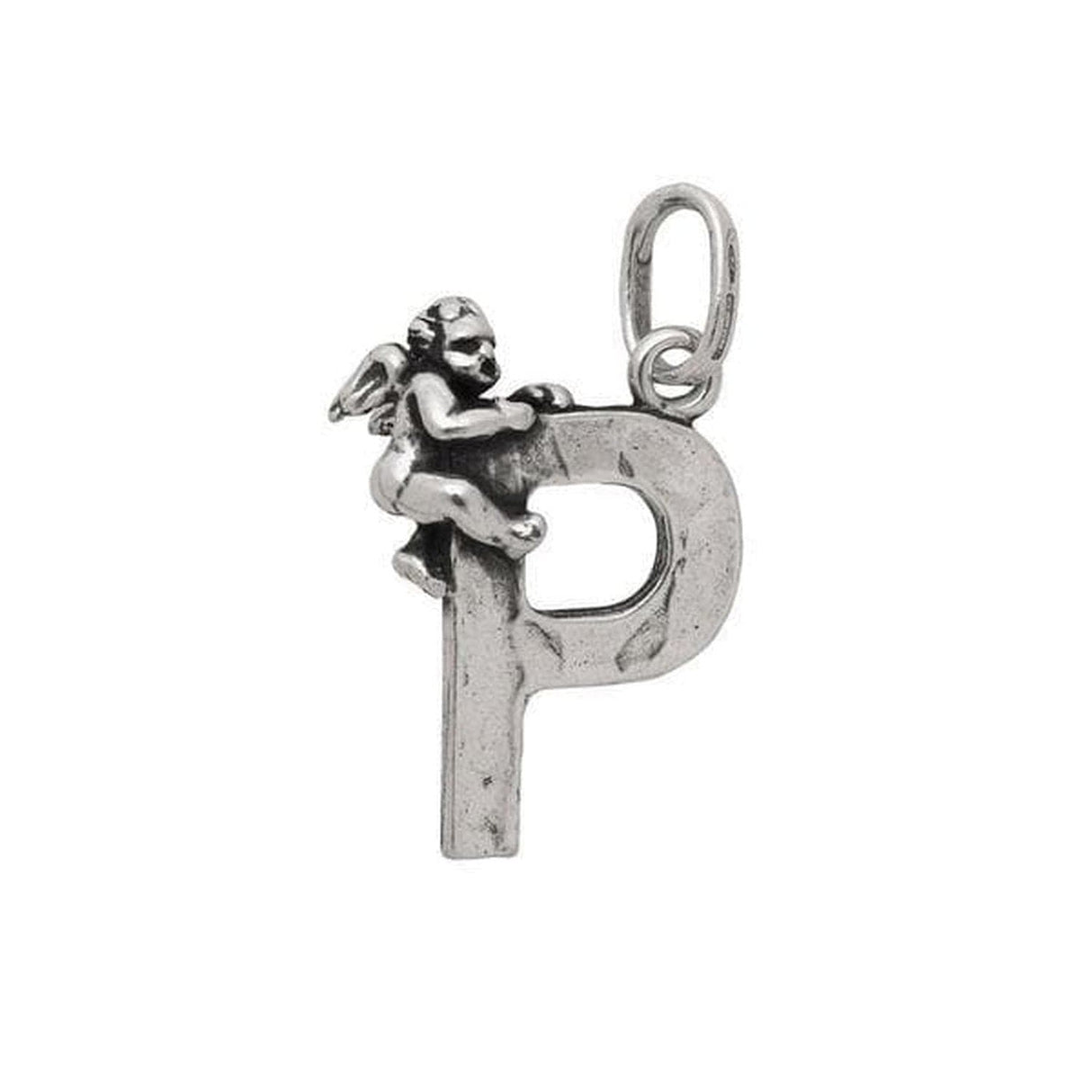 Charm Lettera P con Angelo-Ciondoli-RASPINI- [SKU] -Gioielleria Granarelli