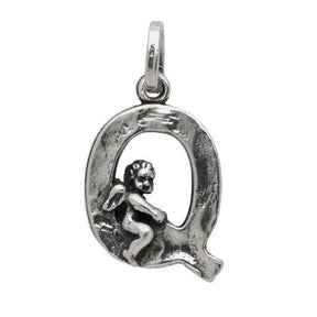 Charm Lettera Q con Angelo-Ciondoli-RASPINI- [SKU] -Gioielleria Granarelli