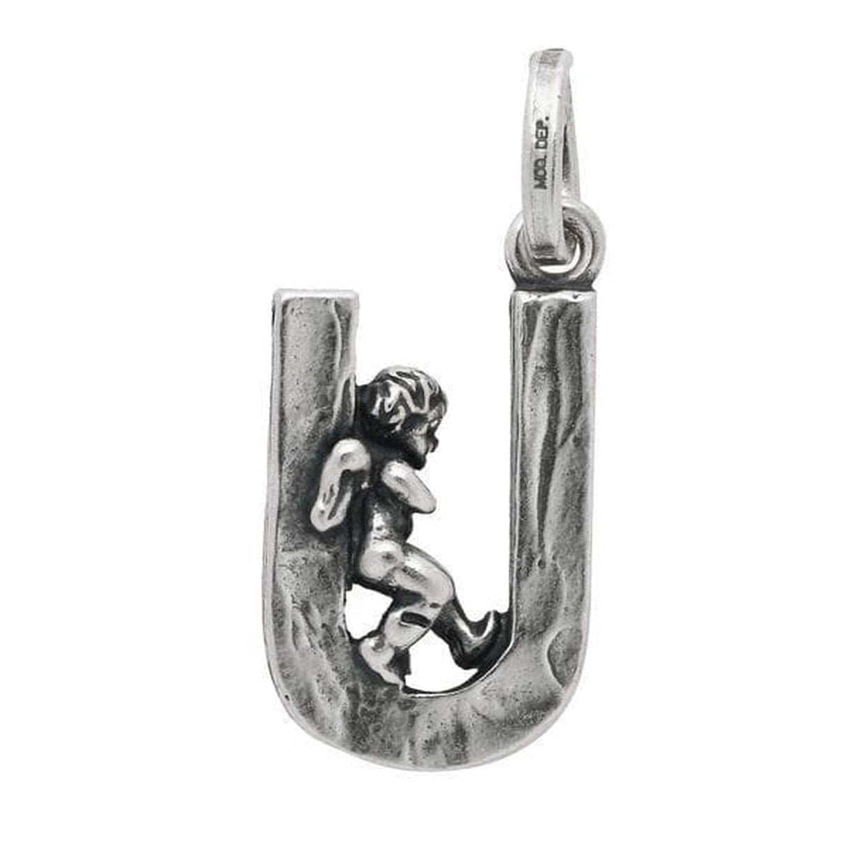 Charm Lettera U con Angelo-Ciondoli-RASPINI- [SKU] -Gioielleria Granarelli