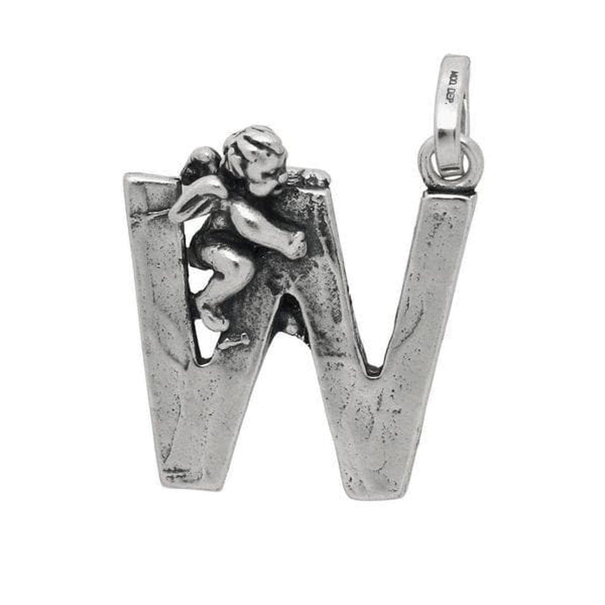 Charm Lettera W con Angelo-Ciondoli-RASPINI- [SKU] -Gioielleria Granarelli