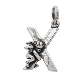 Charm Lettera X con Angelo-Ciondoli-RASPINI- [SKU] -Gioielleria Granarelli