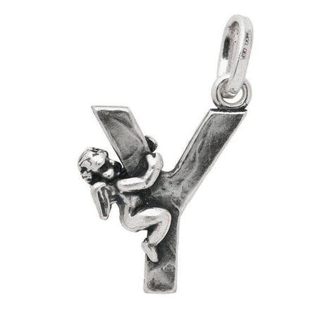 Charm Lettera Y con Angelo-Ciondoli-RASPINI- [SKU] -Gioielleria Granarelli