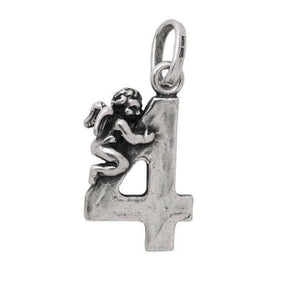 Charm Numero 4 con Angelo-Girocolli-RASPINI- [SKU] -Gioielleria Granarelli
