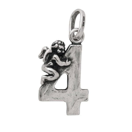 Charm Numero 4 con Angelo-Girocolli-RASPINI- [SKU] -Gioielleria Granarelli