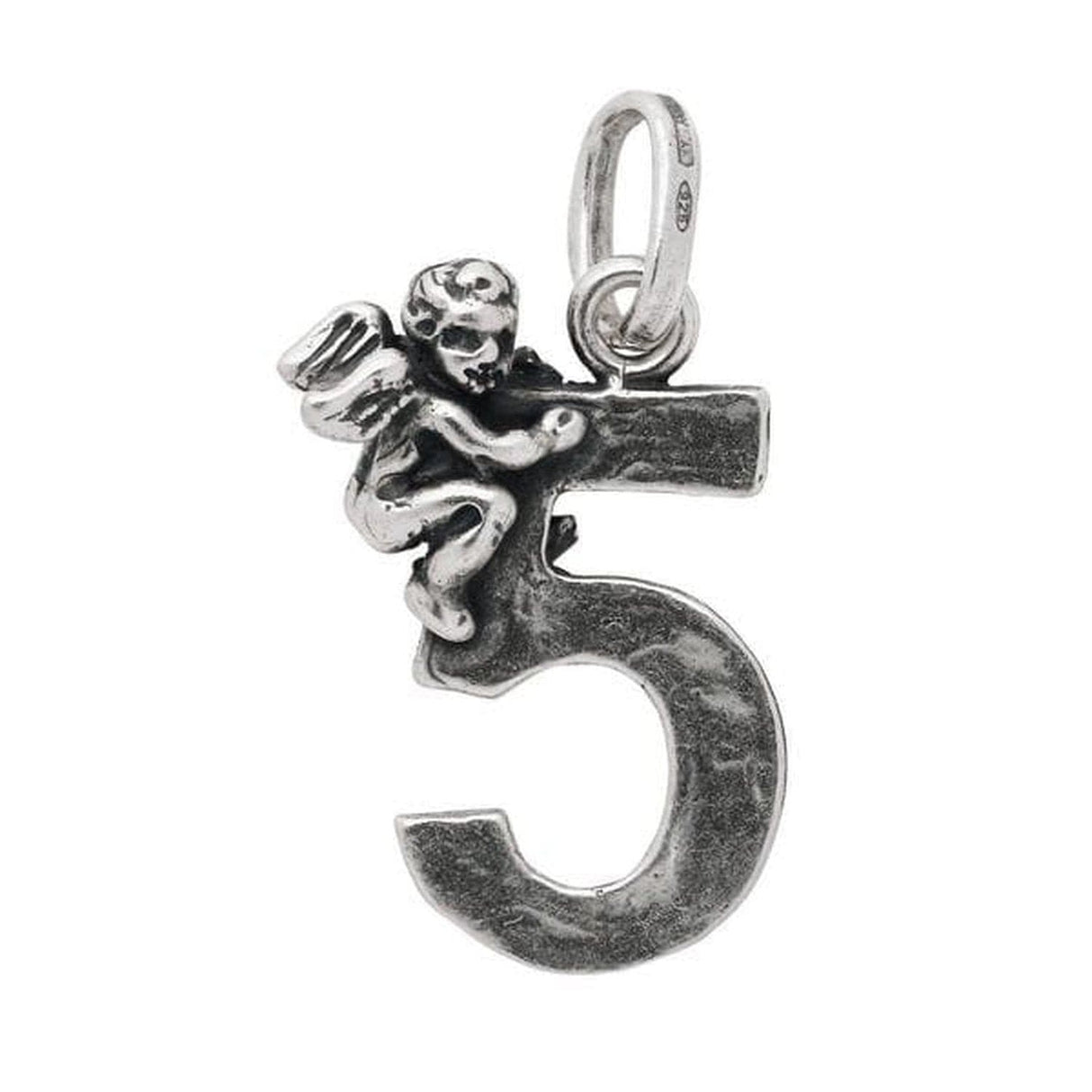 Charm Numero 5 con Angelo-Girocolli-RASPINI- [SKU] -Gioielleria Granarelli