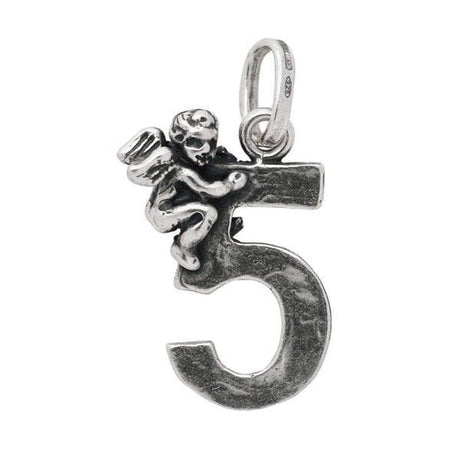 Charm Numero 5 con Angelo-Girocolli-RASPINI- [SKU] -Gioielleria Granarelli