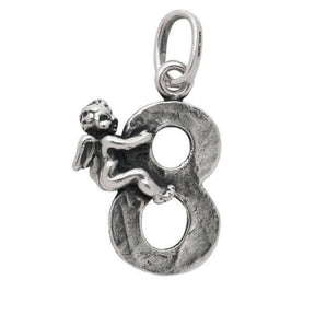 Charm Numero 8 con Angelo-Girocolli-RASPINI- [SKU] -Gioielleria Granarelli