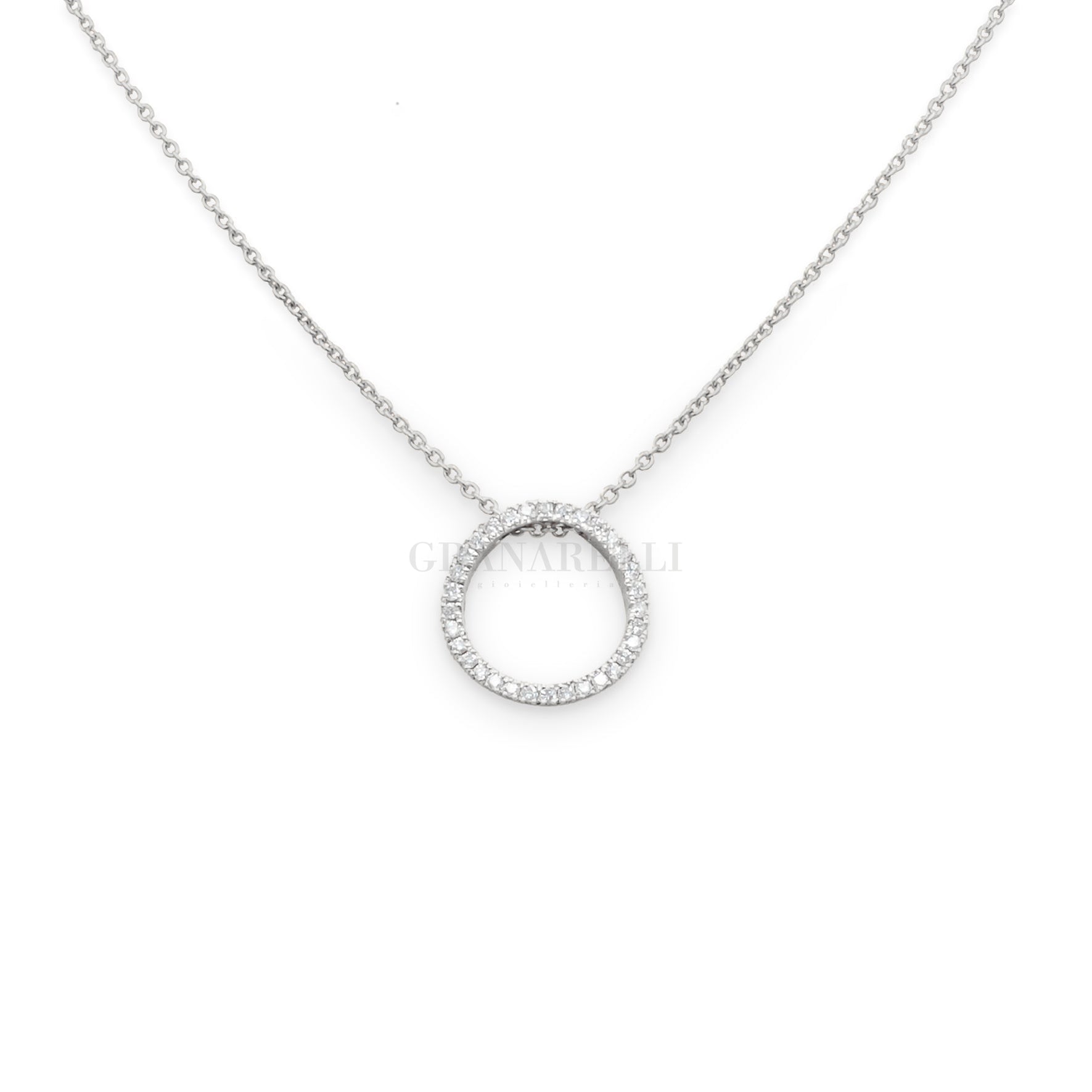 Set Gioielli Donna Oro - Collana Con Ciondolo Cerchio E Orecchini Pendenti - AJACITY - Eleganti E Moderni