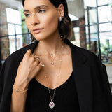 Collana lunga Ciondolo Ovale Galactica-Girocolli-RUE DES MILLE-Gioielleria Granarelli