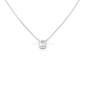 Girocollo Diamanti Baguette in Oro Bianco-Girocolli-CRIVELLI-Gioielleria Granarelli