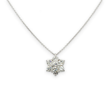 Girocollo Fiore di Diamanti Pendente-Girocolli-GRANARELLI-Gioielleria Granarelli