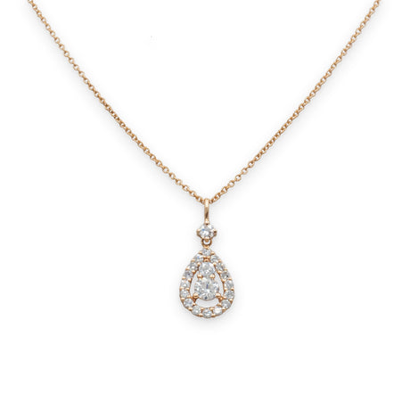 Girocollo Pendente Diamanti in Oro Rosa-Girocolli-CRIVELLI-Gioielleria Granarelli