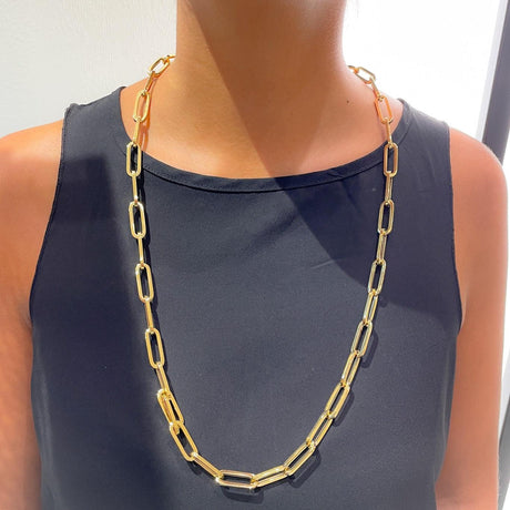 Girocollo Maglia Link In Oro Giallo cm 70-Girocolli-GRANARELLI-Gioielleria Granarelli