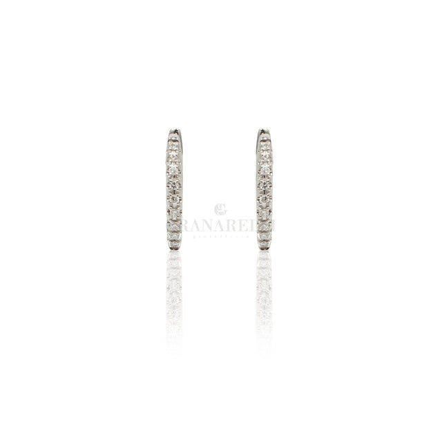 Orecchini Cerchio Diamanti in Oro Bianco-Orecchini-CRIVELLI-Gioielleria Granarelli