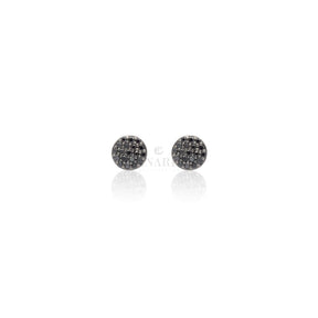 Orecchini pavè tondo in Oro Bianco e Diamanti Neri-Orecchini-CRIVELLI- [SKU] -Gioielleria Granarelli