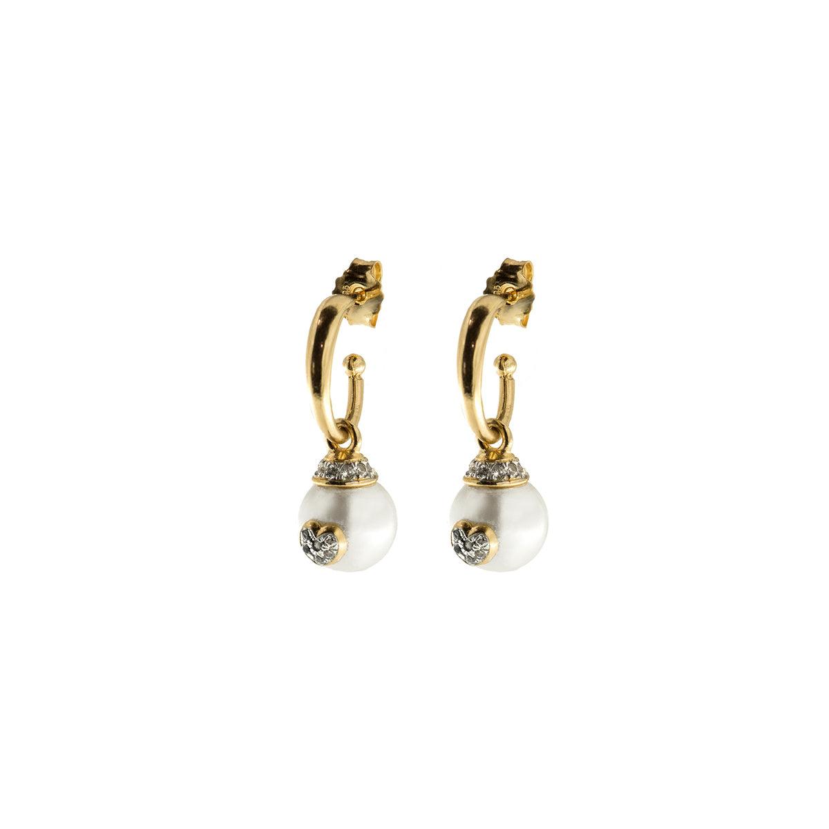 Orecchini Pendenti Perle e Cuori Galactica-Orecchini-RUE DES MILLE-Gioielleria Granarelli