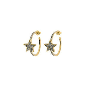 ORECCHINO A PAIO CERCHIETTO CANNA ZIRCONI STELLA RUEDESMILLE-Orecchini-RUE DES MILLE- [SKU] -Gioielleria Granarelli